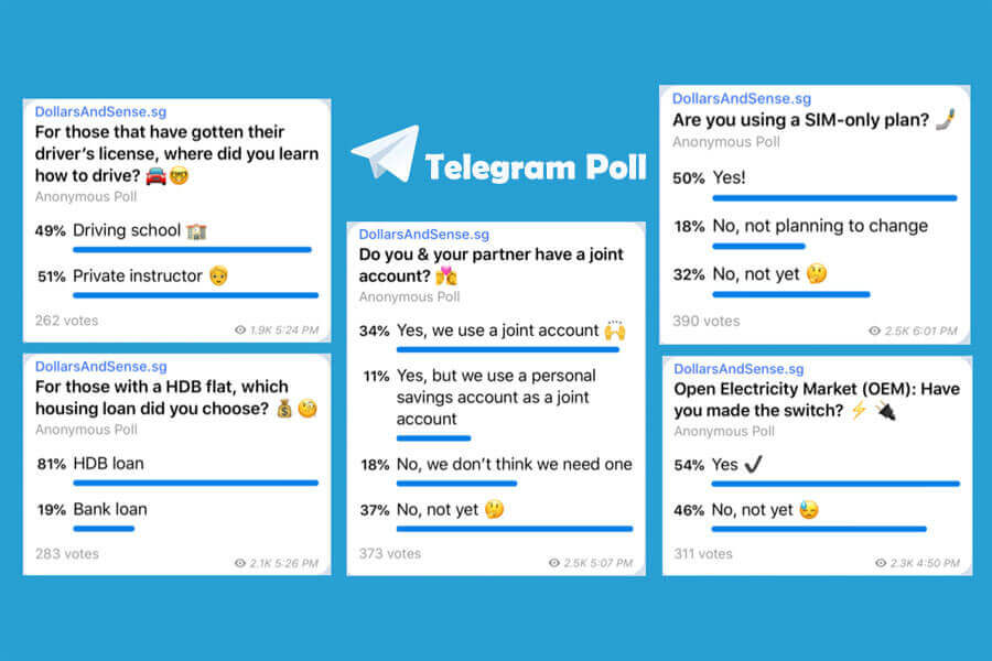 Utilizarea sondajului Telegram