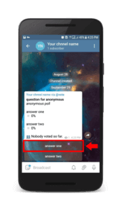 how to view anonymous poll results on telegram
