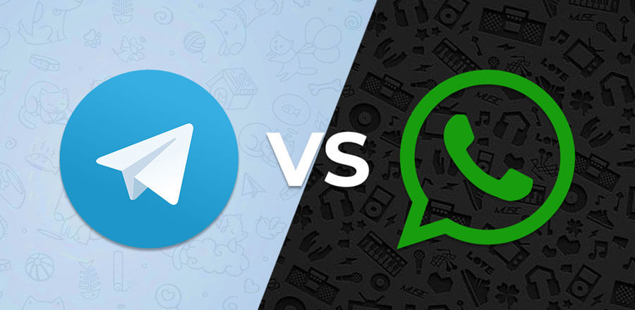Comparativa de Telegram e WhatsApp
