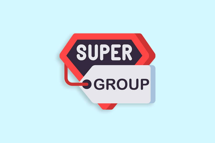 Telegramová superskupina a běžná skupina
